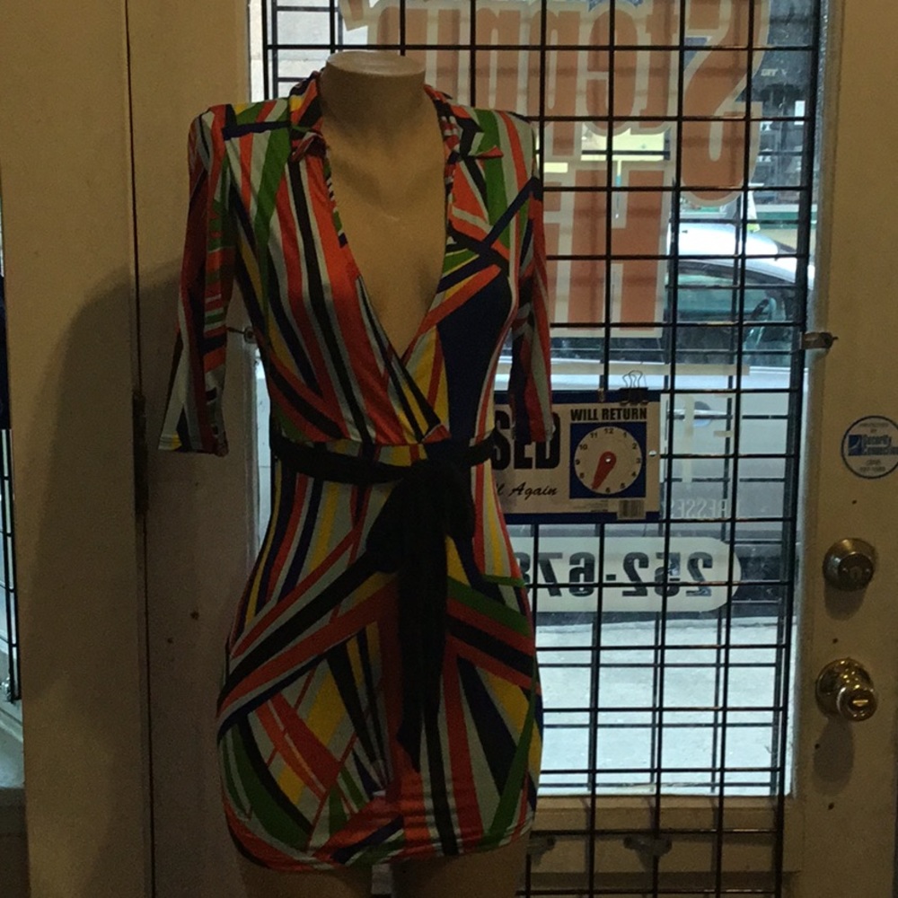 Printed mini dress